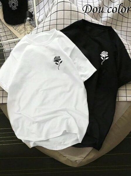 T-shirt unisexe motifs rose