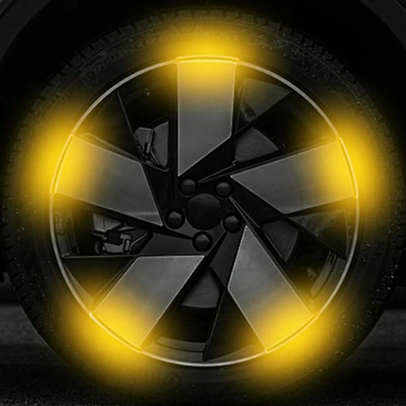 20 Pcs Car Wheel Hub Reflective Sticker Tire Rim Reflective