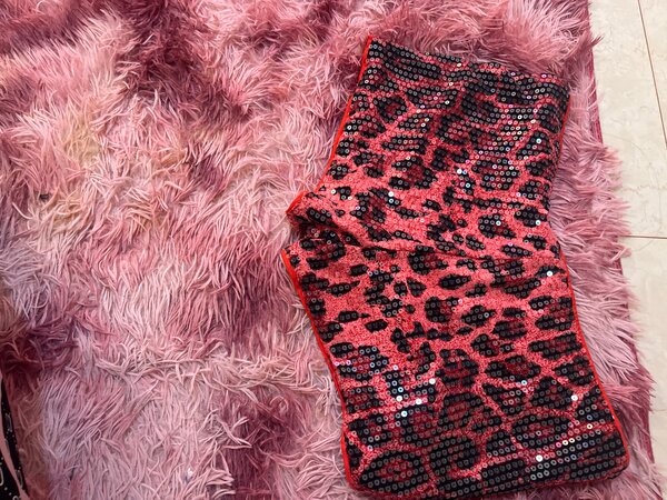 Shorts léopard pailletés