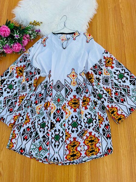 Short bubu with Long sleeve and pocket