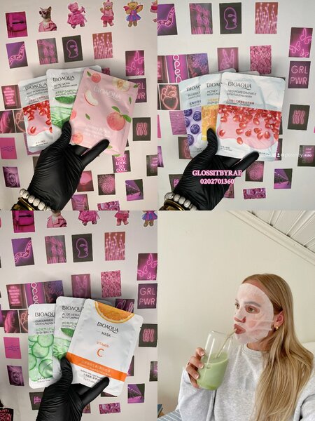 5face sheet, 3 Under Eye mask & 5 lip mask on PROMO