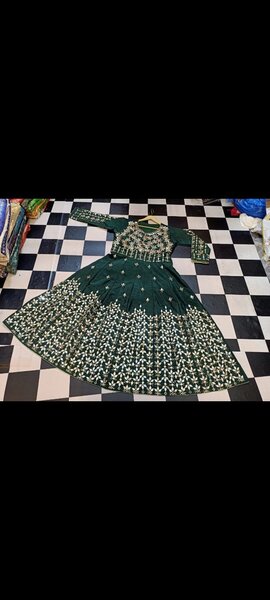 Fixed mirror maxiy Rao silk Fabric (10 colours option availa