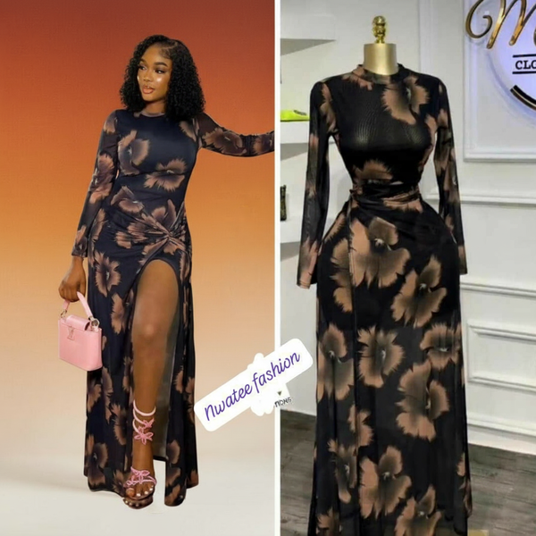 Robe Longue Fleurie Élégante