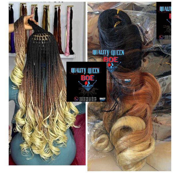 Mèche de tresses ondulé (bouclé)