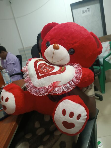 Ours en peluche câlin "I Love You"