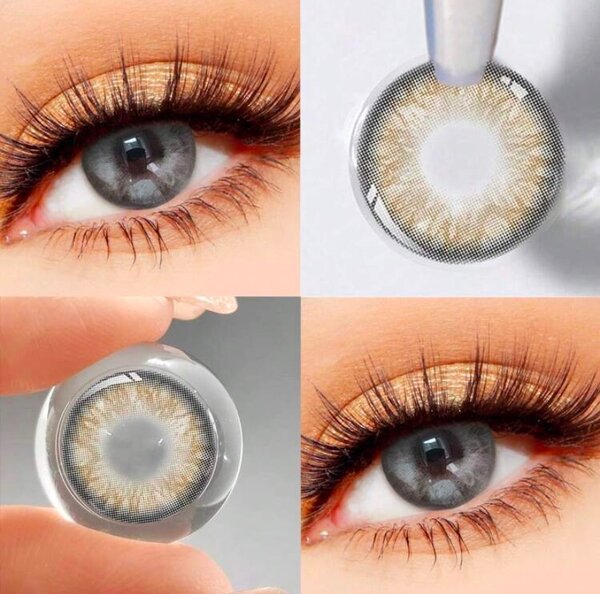 Lentille contact(marron gris)