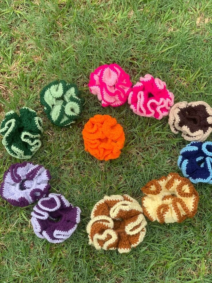 Chouchous en laine colorés