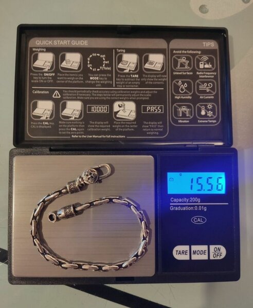 Стильный винтажный браслет серебро