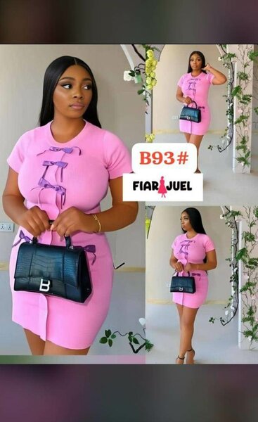 Robe en coton rose élégante