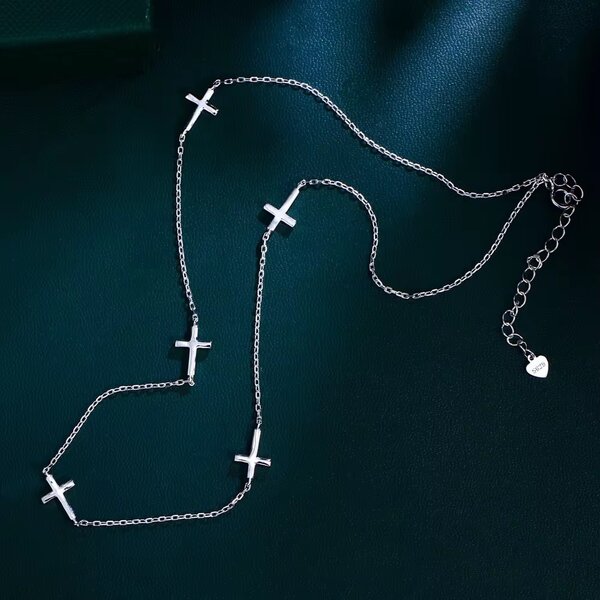 Chaîne simple en argent blanc importé