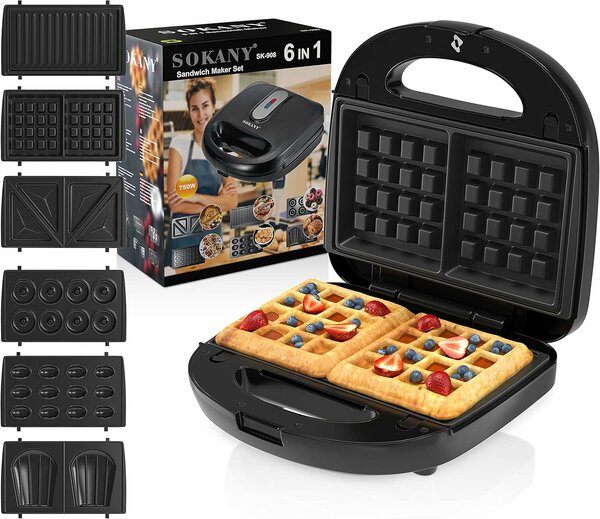 Sokany 6 in 1 sandwich maker