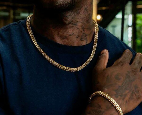 Collier et bracelet en or élégant