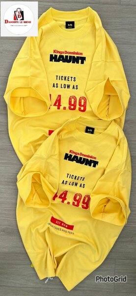 T-shirt jaune promotionnelle