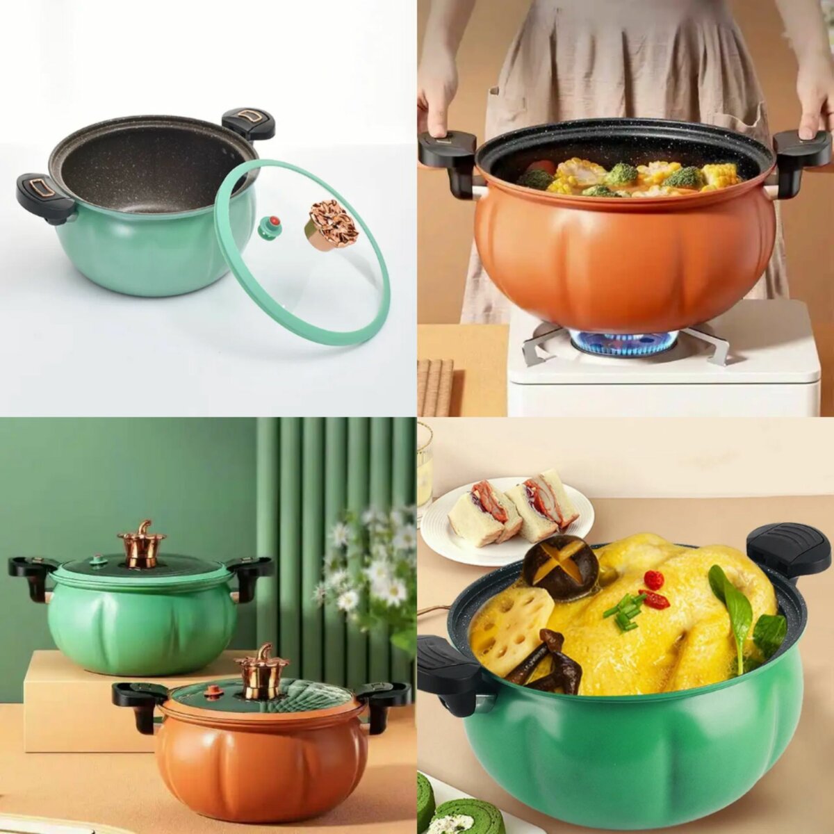 8L Pumpkin Micro Pressure Cooker