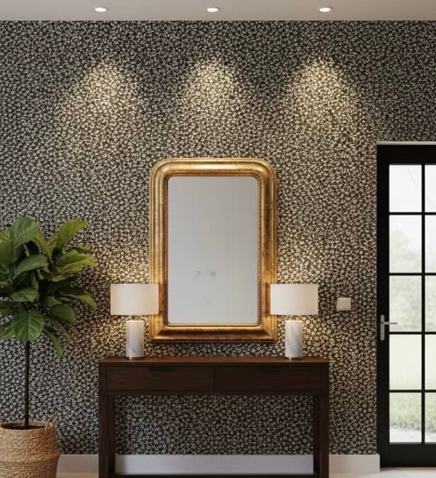 Papier peint floral moderne chic