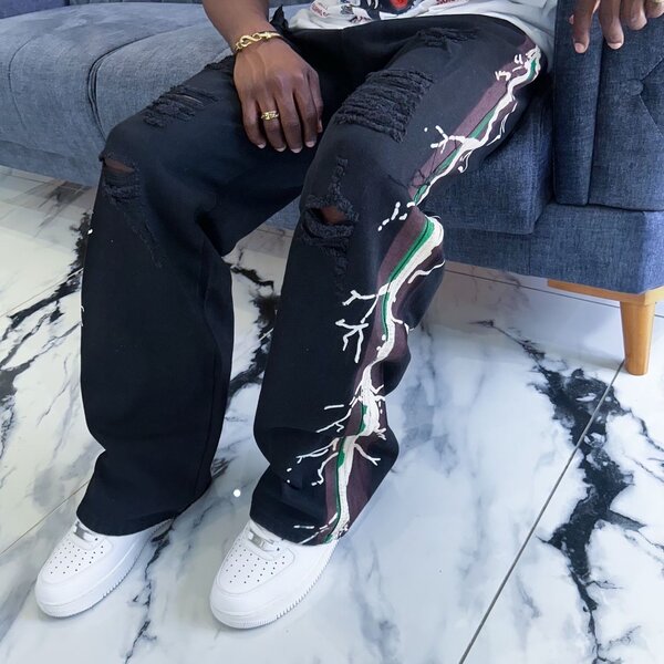 Patalon jeans gros bas