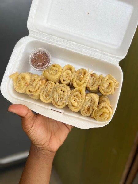 Rouleaux de crêpes banane