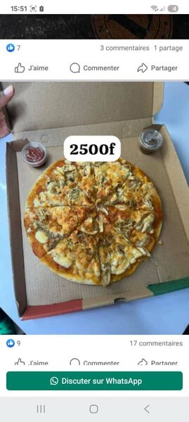 Pizza délicieuse à emporter