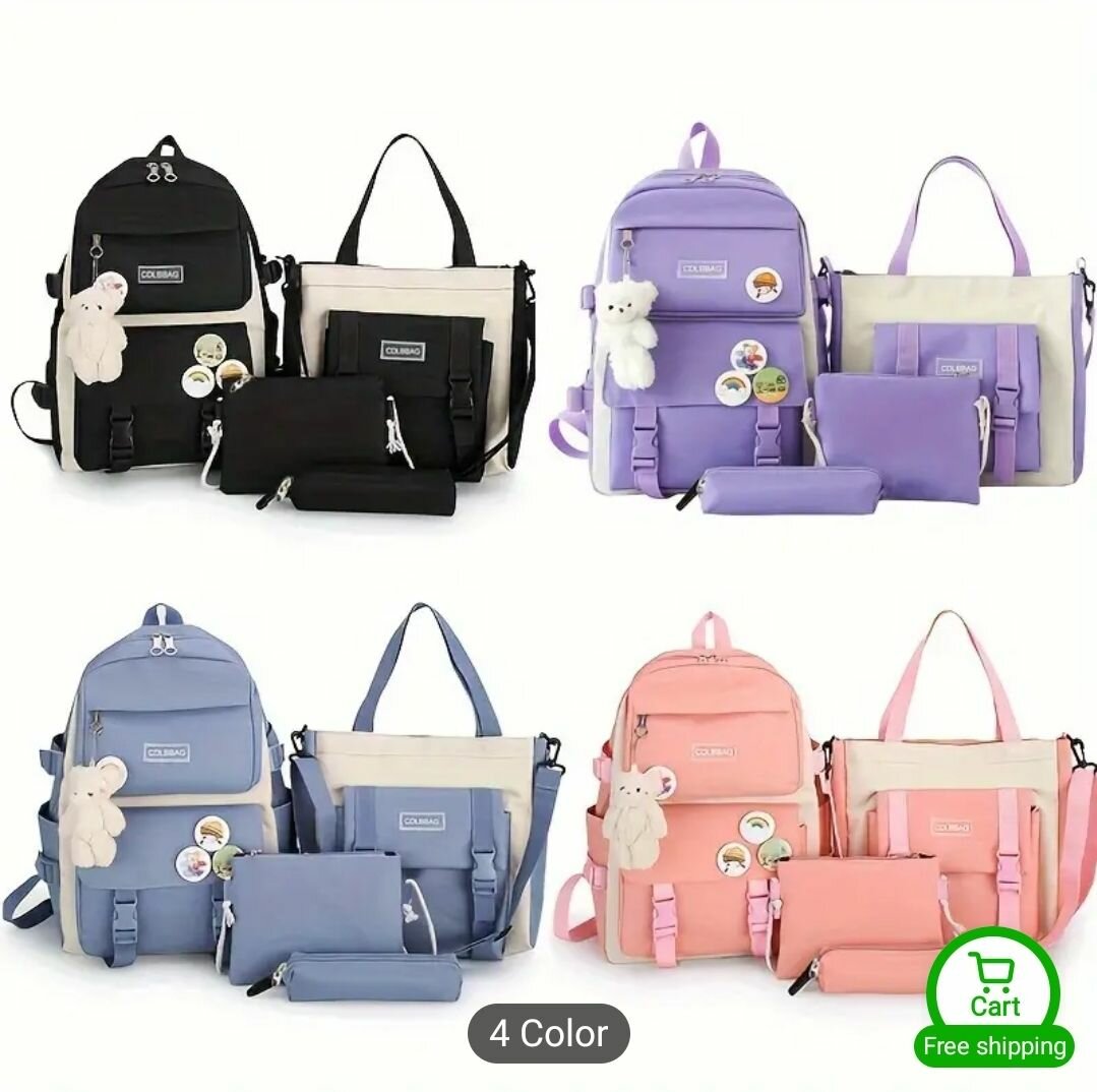 4pcs/set Casual Back pack