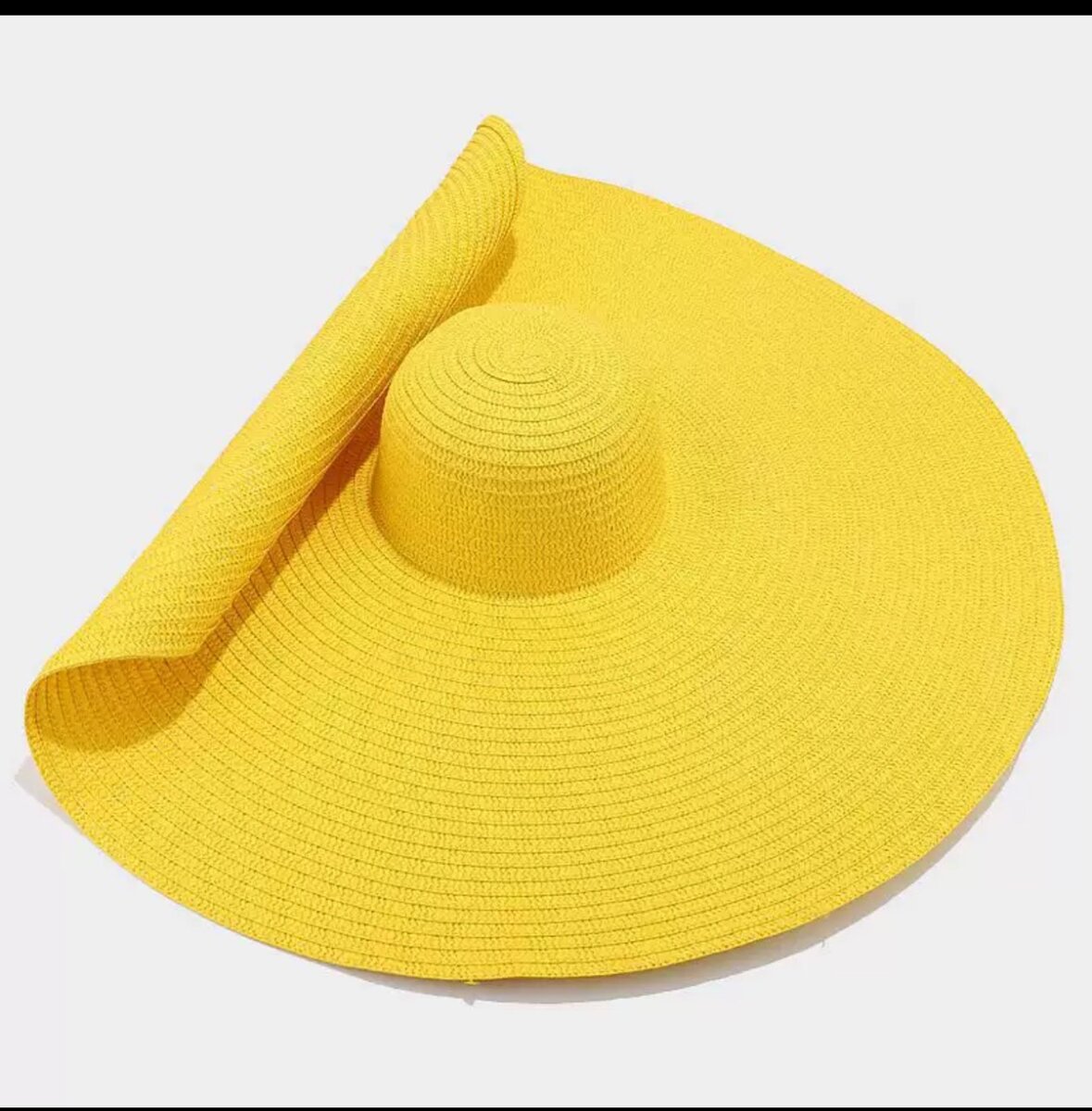 Oversized straw summer beach hat