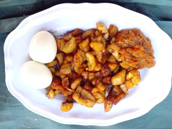 Plat de plantains frits