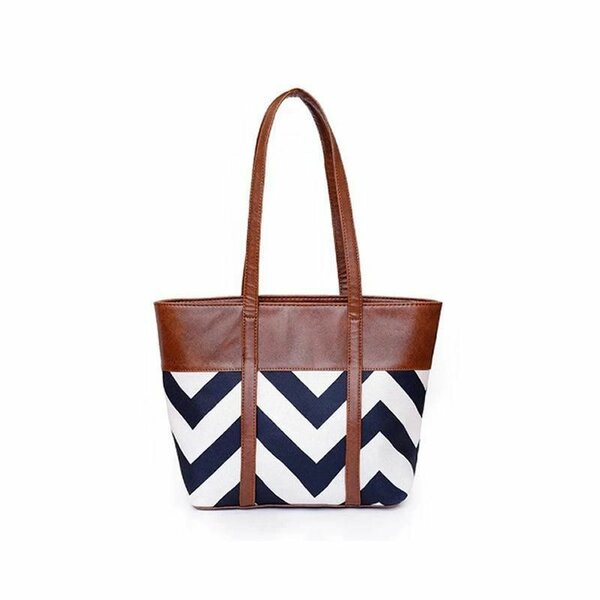 Women's PU leather printed Tote bag