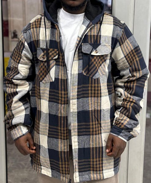 Veste à carreaux décontractée