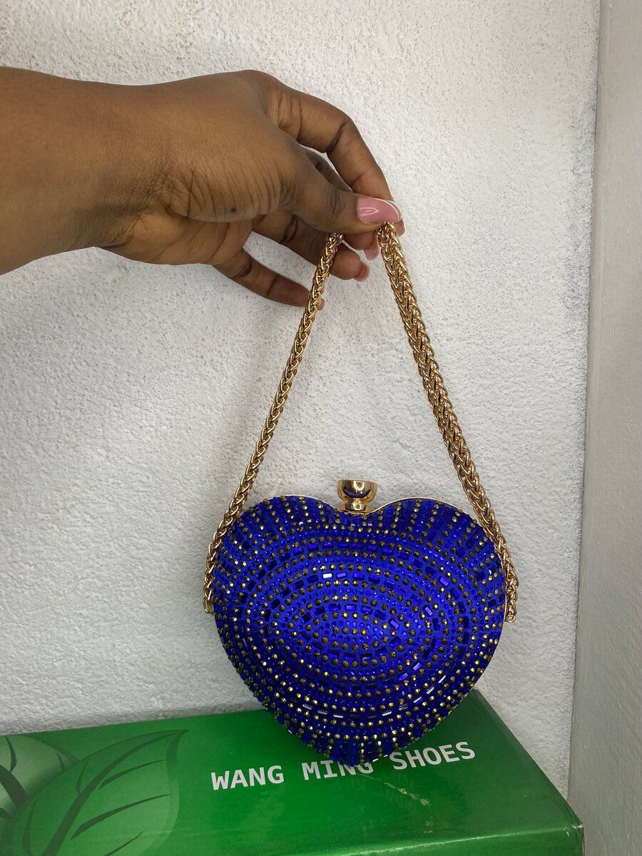 Sac cœur strass chic