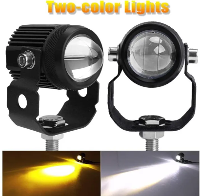 Mini Driving Light Dual Color Spot Light For Cars & Bikes