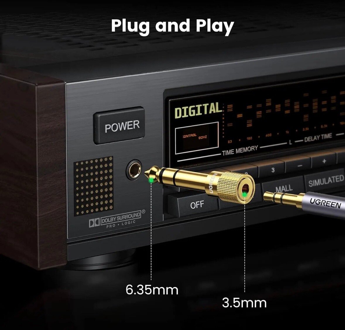 Adaptateur Audio 6.35mm à 3.5mm