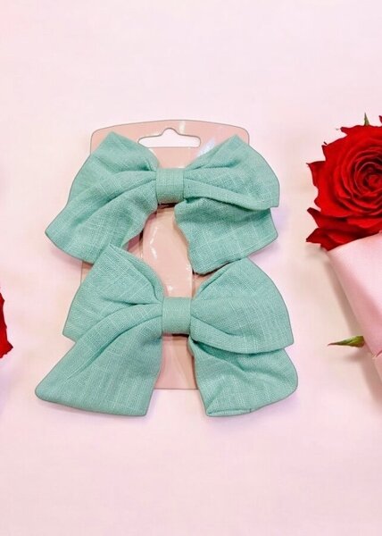 Pair of Bow tie hair pins for kids.