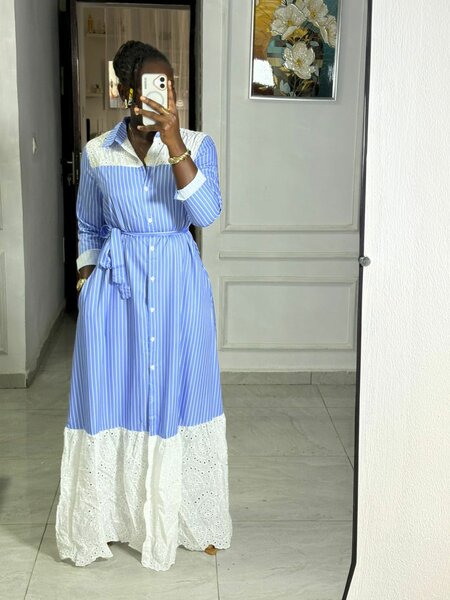 Robe Chemise Longue Élégante