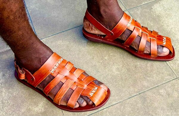Sandale cuir homme
