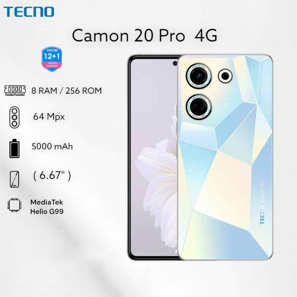 Tecno Camon 20 Pro 4G - 256GB - 8GB Ram