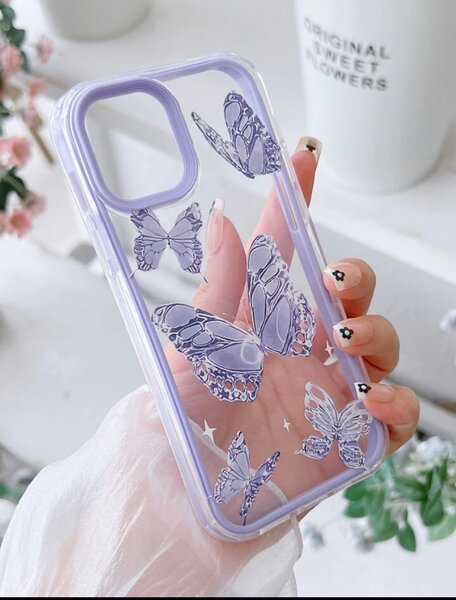 Butterfly Pattern Clear Phone case