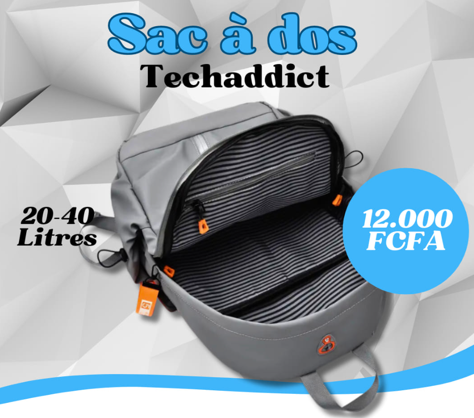 Sac à dos Multifonctions TECHADDICT grande résistance – Unisexe - réfléchissant .Gris