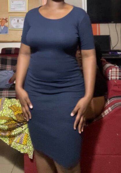 Robe moulante bleue élégante