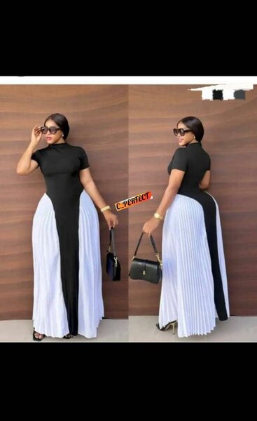 Robe Élégante Bi-Colore