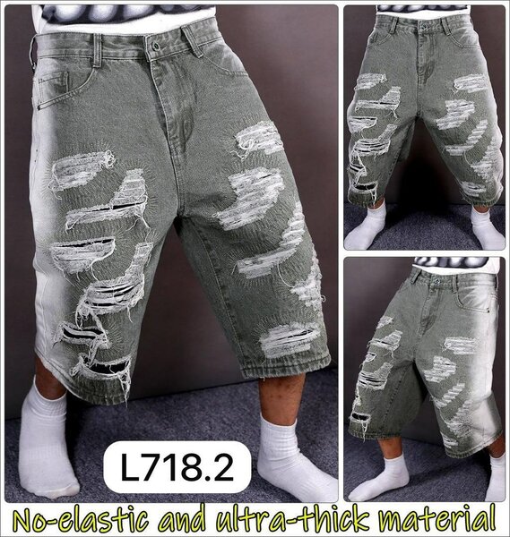 Bermudas déchirées pour hommes