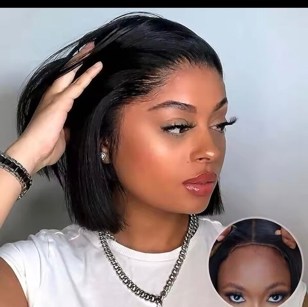 8inch T-part Brazilian wig