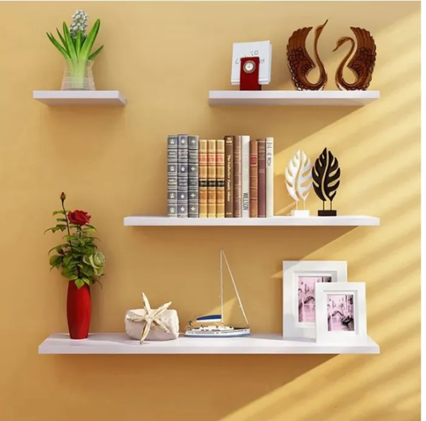  Wall Mounted Floating Shelves, Book Storage Rack Shelf wooden shelves