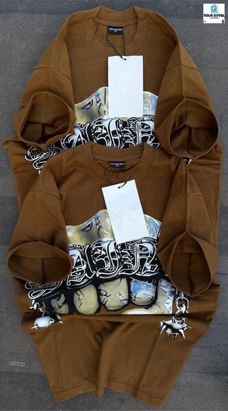 T-shirt marron imprimé stylé