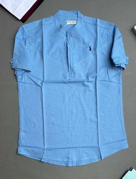 Chemise en lin col mao