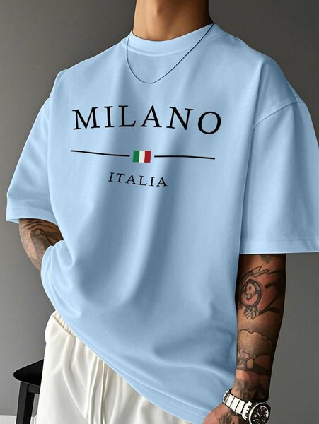 T-shirt Milano bleu homme