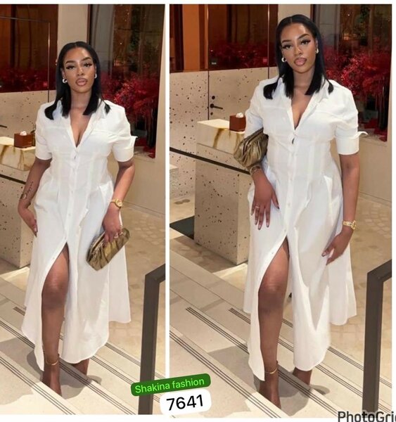 Robe chemise blanche élégante