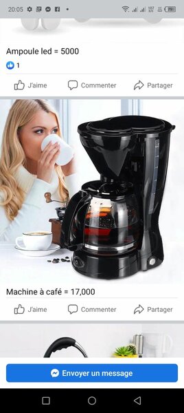 Cafetière électrique moderne