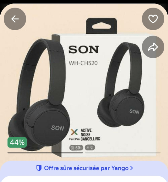 Casque SON WH-CH520 ANC