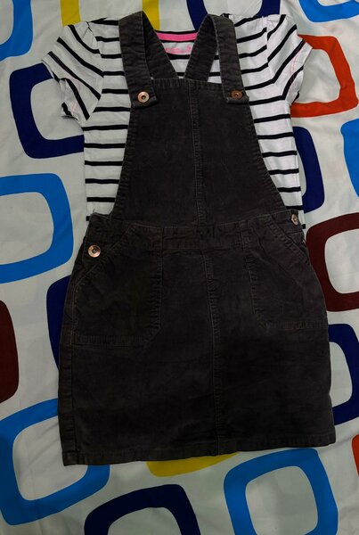 Robe salopette en denim enfant