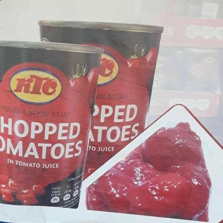 Chopped and plum tomatoes