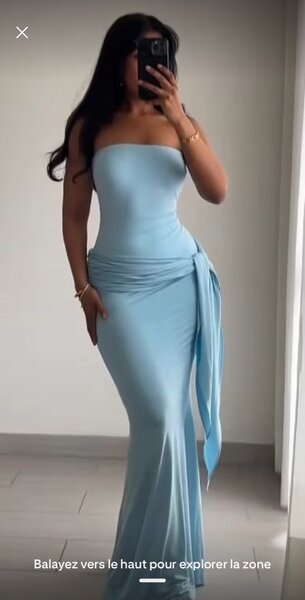 Robe de soirée élégante bleue